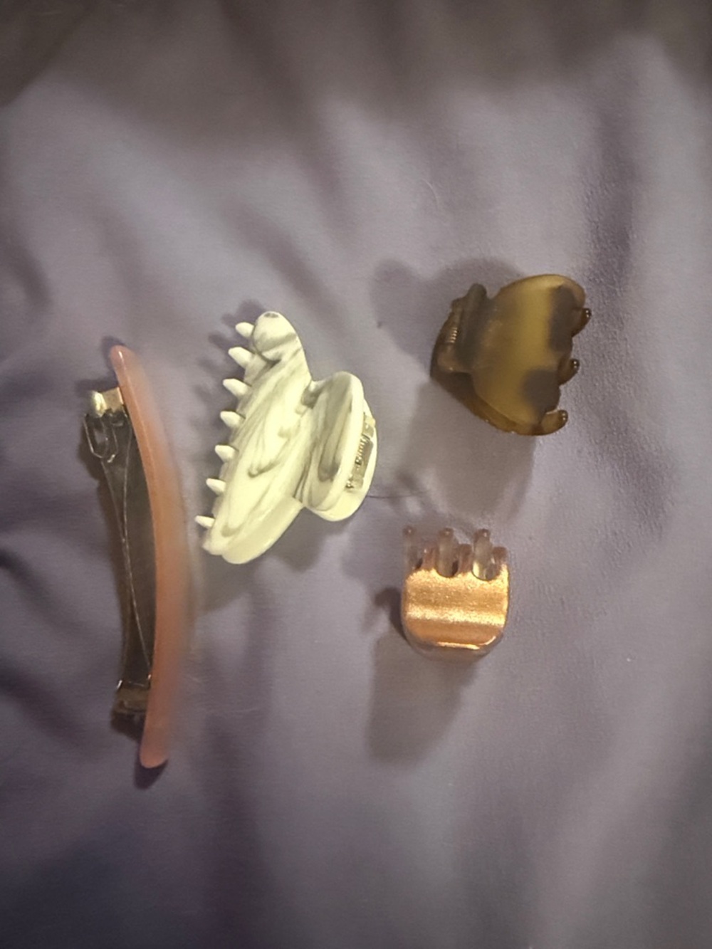 Set of 4 Women’s Hair Clips - Neutral Tones